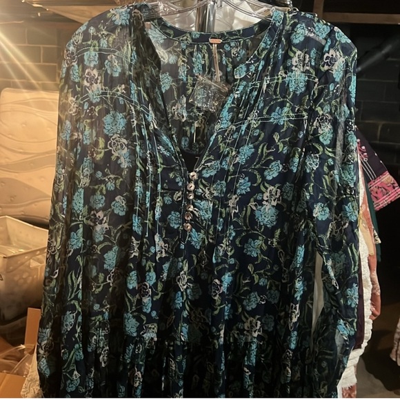 #87. NWOT FREE PEOPLE See It Through Dress / Twilight Combo l - Picture 8 of 9